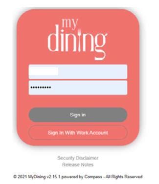 mydinig|my dining compass login in.